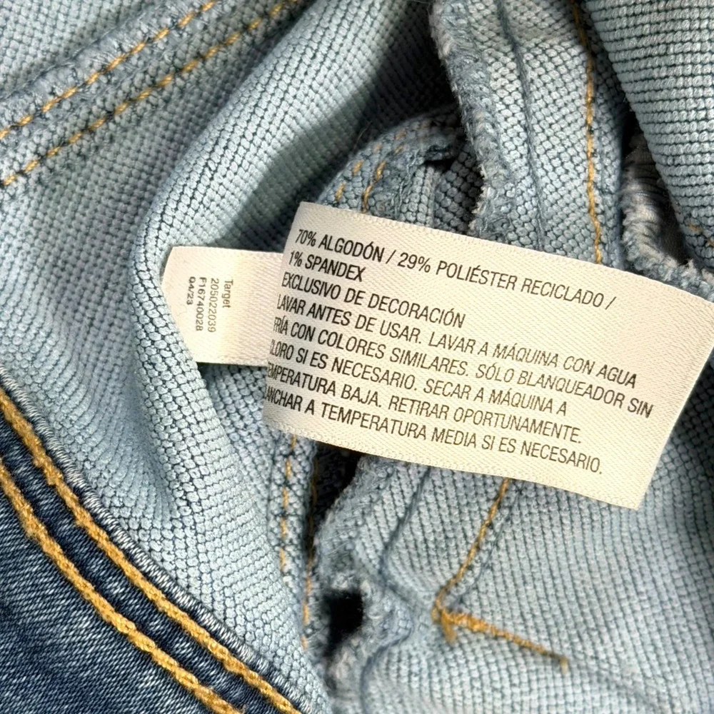 Cat & Jack M 8 Blue Denim Jacket Button Up Classic Western Back to School